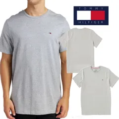トミーヒルフィガー TommyHilfiger 半袖 Tシャツ 09T3139 グレー クルーネック カットソー フラッグロゴ 刺繍ロゴ コットン素材 ユニセックス 大きめ ビッグシルエット TOMMY HILFIGER CORE FLAG TEE 新品