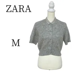 ZARA ザラ グレー 半袖 ニット・セーター M