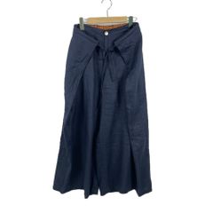 PALLASPALACE パラスパレス TFPT-3069B ソフトフィニッシュパンツ リネンワイドパンツ サイズ0 ネイビーのサムネイル