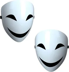 SESHIS 仮面 コスプレ ホラーマスク 洋画 ハロウィン お面 変装マスク 仮装(ホワイト)