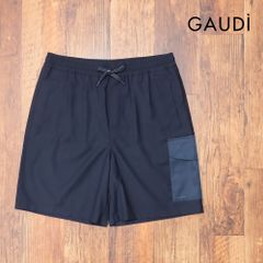 25春夏/GAUDI/Lサイズ/イージー ハーフパンツ C511GU25004 ストレッチ伸縮 無地 サイドポケット スポーティー 新作 新品/紺/ネイビー/kf290/