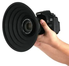 映り込み防止用 シリコンレンズフード 夜景 窓ガラス反射対策 一眼レフ