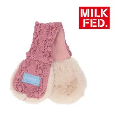 ミルクフェド 耳当て イヤーマフラー イヤーマフ レディース MILKFED CABLE KNIT EARMUFFS 103254054003 ピンク ライトピンク ブランド ネックウォーマー イヤマフ ロゴ おしゃれ 可愛い 防寒 小物 ファー ニット 人気