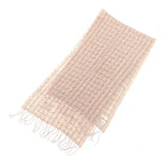 Chloe クロエ  ストール  オレンジ×ベージュ 編み込み フリンジ カシミヤ100％ レディース　240001129877