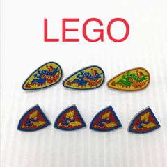 中古 LEGO レゴ   お城シリーズ ミニフィグ用　盾　シールド　まとめ売り HN-809 ※キャッスル　オールドレゴ　ドラゴン　グリーン　イエロー　緑　黄色 361
