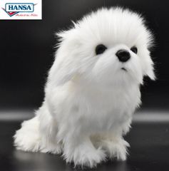HANSA 7323 シーズー ホワイト 白 30cm SHIHTZU DOG WHITE BH7323 いぬ イヌ ぬいぐるみ ハンサ もふもふ 動物 犬 猫 鳥 うさぎ ペンギン アニマル 置物 人形 フィギュア 大きい 実物大 大型