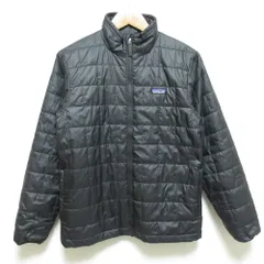 良品 21AW patagonia パタゴニア キッズ ナノ パフ ブリック キルト ジャケット キルティング ブルゾン 68001 サイズXL 14 ブラック キッズ 古着 中古 USED