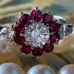 英国王室御用達　ガラード（Garrard）ヴィクトリアン様式 ルビー＆ダイヤ指輪 英国王室御用達 ガラード（Garrard）ヴィクトリアン様式 ルビー