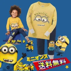 ミニオンズ（minions）春夏新作　ボブなりきりイエローネイビーパジャマ ルームウェア 上下セット,トップス,ボトム,長袖シャツ 男の子 薄手 ルームウェア 部屋着 寝巻★90cm 100cm 110cm 120cm 130cm 140cm