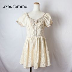 axes femme アクシーズファム　花柄　パフスリーブ　ワンピース　バラ　Rose レース　リボン　地雷系　HIME KAWAII