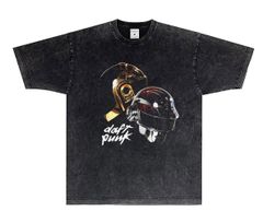ダフト・パンク（Daft Punk）バンド ヴィンテージ加工 Tシャツ コットン　Tシャツ S～3XL