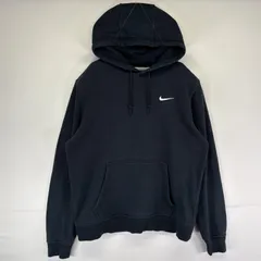 古着 ナイキ NIKE パーカー スウェット ワンポイントロゴ プルオーバー  フーディ マフポケット M  ブラック メンズ
