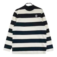 サイズ：6 JACK BUNNY ジャックバニー  モックネック 長袖Tシャツ ボーダー柄 ブラック系 [240101416062] ゴルフウェア メンズ ストスト