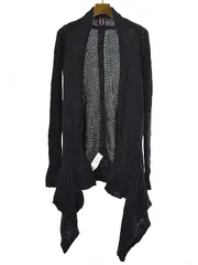 Rick Owens リックオウエンス 13AW アルパカシルク ドレープカーディガン ブラック Mのサムネイル