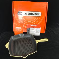 1206【未使用品】LE CREUSET ル・クルーゼ Square Skillet Grill Pan スキレットグリル シトロン色 調理器具