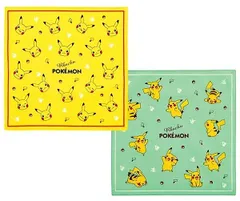 SKT-710575  キャラクター ランチクロス ( 2枚セット )  ポケットモンスター （ ポケモン ）ピカチュウ ポケモン モンスターボール ピカチュウ 給食ナフキン ランチマット ランチョンマット 子供 幼稚園 男の子 女の子