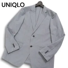 UNIQLO ユニクロ 通年 ストレッチ★ ウルトラライト ウェイト アンコン テーラード ジャケット Sz.L メンズ 灰 グレー