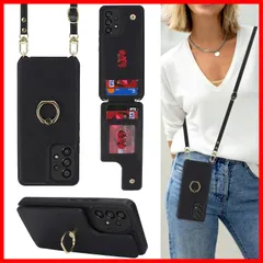 財布型case カード収納 ケース【RFID機能】サムスンA53 手帳型 手帳型 A53 A53 A53 背面ポケット付き【上下開】Galaxy ケース 360°回転リング ケース ケース ショルダー ショルダー 斜めがけ 首かけ 肩掛け クロスボディ 可愛い
