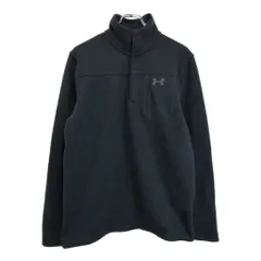 新品タグ付き UNDER ARMOUR アンダーアーマー ハーフジップ フリースジャケット スポーツ ブラック(メンズ M)中古 古着 U3685