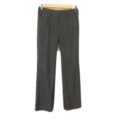 ナチュラルビューティーベーシック NATURAL BEAUTY BASIC パンツ スラックス センタープレス ウール M グレー