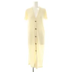 ザラ ZARA 半袖ニットワンピース ロングカーディガン S アイボリー /NR ■OS