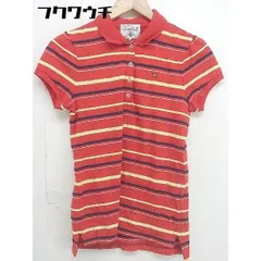 ◇ Arnold Palmer アーノルドパーマー 総柄 半袖 ポロシャツ サイズ2 レッド レディース  【1108270000405】