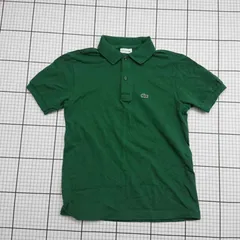 ◇ ⊂ LACOSTE ラコステ 子供服 キッズ 12歳～ 半袖 ロゴポロシャツ サイズ12 グリーン系 男の子 女の子 E  【1509100031819】