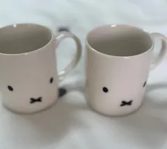 ミッフィーフェイスマグカップ2個セット
