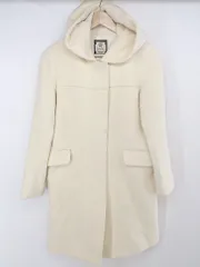 ■ NOLLEY'S ノーリーズ ジップアップ ウール 長袖 フーデット コート サイズ 36 アイボリー レディース P  【1208230012056】のサムネイル