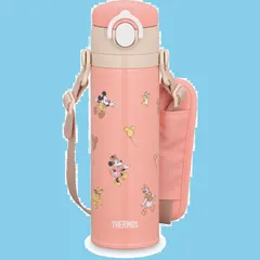 【在庫セール】取りはずしできるストラップ ポップピンク 肩に優しいショルダーパット付き ミニー 子供用 500ml 通園通学 真空断熱キッズケータイマグ JOI-501DS 水筒 POP サーモス