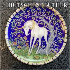 フッチェンロイター ユニコーン 飾り皿 壁掛け 金彩 Hutschenreuther