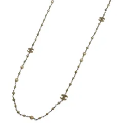 シャネル CHANEL ココマーク フェイクパール ネックレス ロング ネックレス GP ゴールド レディース 【中古】