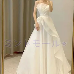 【新品未使用】ウエディングドレス 花嫁 ドレス 前撮りドレス ウェディングドレス 二次会ドレスオフショルダー オフショル 前撮り ドレス 