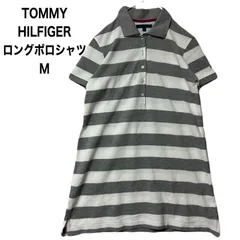 TOMMY HILFIGER ロングポロシャツ　トミーヒルフィガー　ボーダーポロチュニック　M
