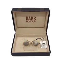 ♪2082 DAKS LONDON カフス 紳士 ゴールド金具のサムネイル