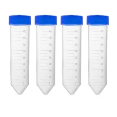 스크류 캡이 달린 플라스틱 원심 분리기 튜브 샘플 랩 10 개 45ml T912