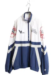 【お得なクーポン配布中!】 90s MLB オフィシャル スターター ヤンキース ナイロン ジャケット メンズ XL 古着 STARTER 大きいサイズ プルオーバー ウインドブレーカー