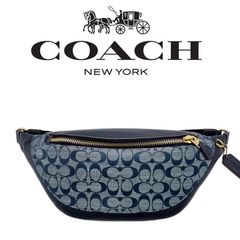 ＜コーチバッグ＞COACH/コーチバッグ CG994 デニム ボディーバッグ ベルトバッグ ウエストバッグ メンズ　クロスボディー ショルダーバッグ アウトレット品 紙袋付属　新品未使用