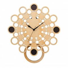 北欧デザイン壁掛け時計「オルビス」29cm 木製 静音 おしゃれ 