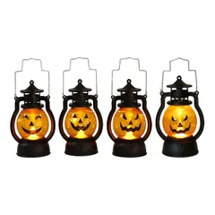 特価商品】led ランプ ハロウィン飾り キャンドルハウス 4個セット