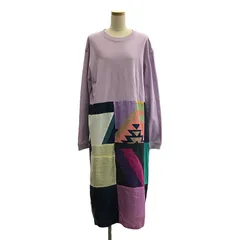 YEAH RIGHT!! / イエーライト | SQUARE SHAKA L/S T OP 再構築 パッチワーク ワンピース | 0 | パープル / マルチカラー | レディース