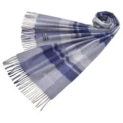 renoma PARIS レノマ パリス マフラー チェック柄カシミヤマフラー(サイズ180cm 30cm)erm24w101 R9919 NAVY/GRAY ネイビー/グレー