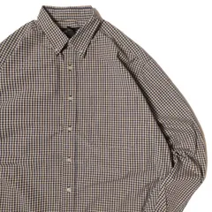 90's 00's エディーバウアー コットンポプリン ボタンダウン シャツ (L) 紺系 90年代 白タグ 旧タグ オールド アウトドア EddieBauer アメリカ古着 USED ビンテージ ヴィンテージ