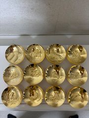 十二支 金盃 24KGP 金メッキ 9枚セット - メルカリ