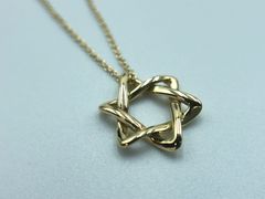 【管理番号111】 TIFFANY＆Co.  ティファニー スターオブダビデ ペレッティ K18 イエローゴールド ネックレス 全長40.5㎝