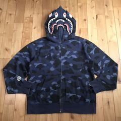 早い者勝ちA BATHING APEカモフラ　シャークフード パーカー　パープル A BATHING APE（パープル/紫色系）のフリマアイテム一覧