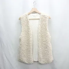 ◇ ⊇ apres jour アプレジュール ボアベスト ジャケット サイズF ベージュ系 レディース E  【1412090005237】