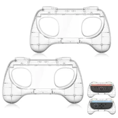 TRANSNOVO ジョイコン グリップ カバー 対応Switch 2コントローラー - 2025年新型スイッチ2対応 取り外し簡単・ゲーム体験向上 滑り防止テクスチャー付き 耐摩耗ハンドルセット(2個)