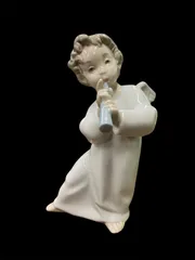 【リヤドロ】笛を吹く天使　ライトスタンド LLADRO リヤドロ フィギュリン 可愛いフルート 笛を吹く天使