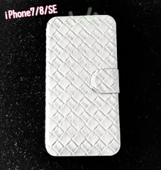 白　iPhone7/8/SE　手帳型　人気　スマホケース